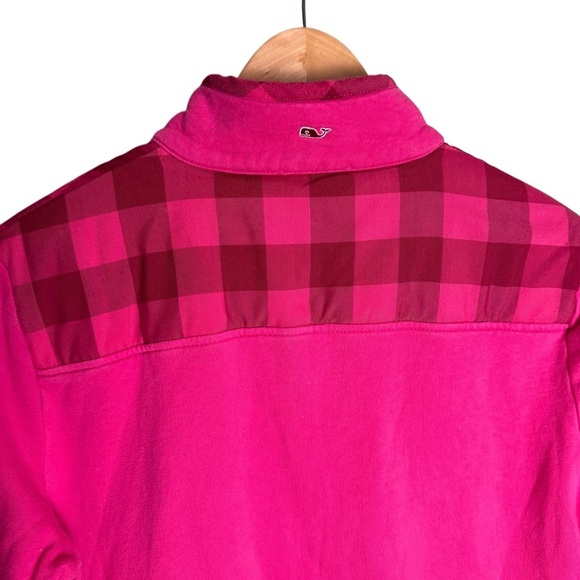 Vineyard Vines Womens Sweater S 1/4 Zip Pink Collared Neck Pullover Pockets - Picture 5 of 9